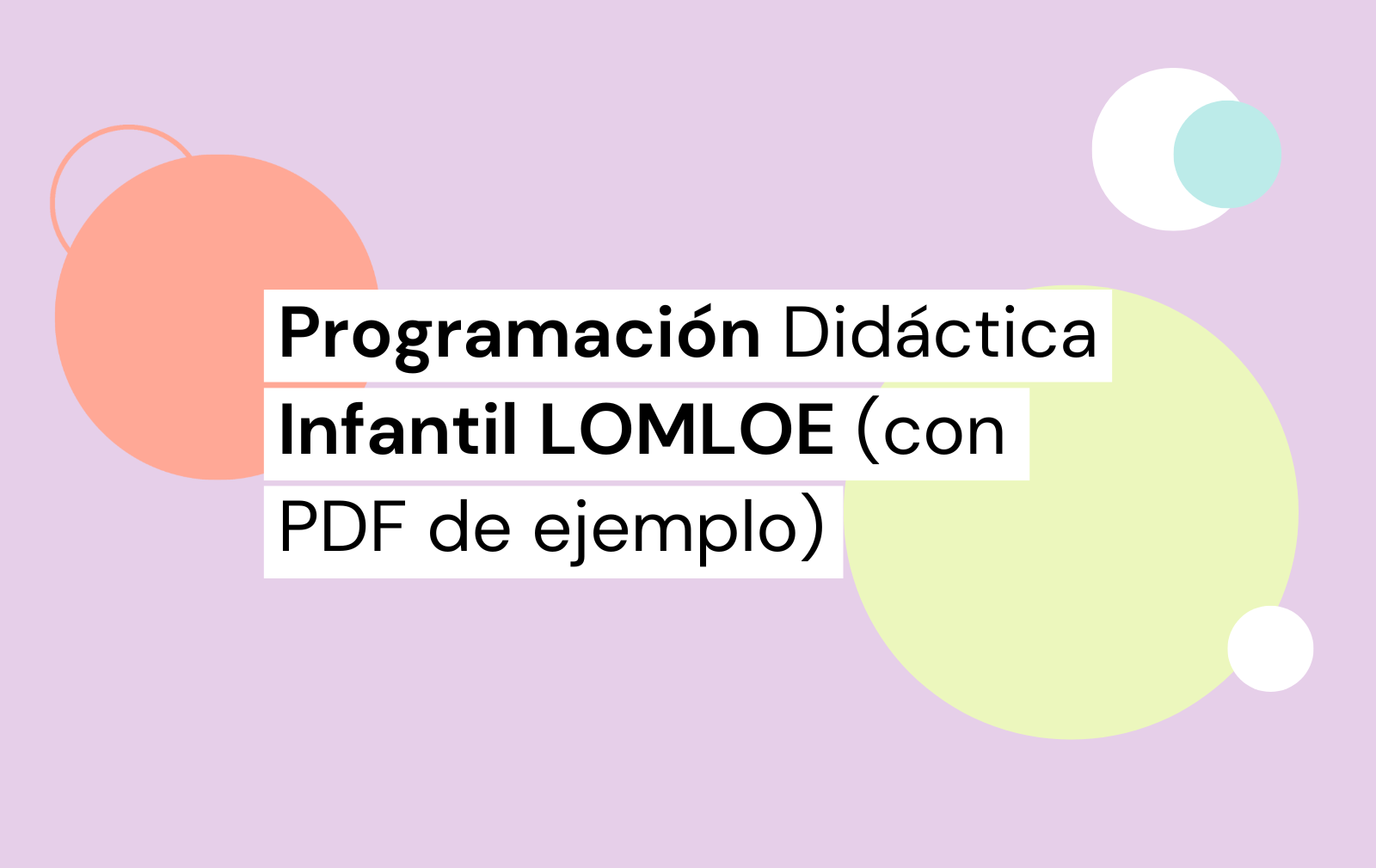 contenidos educacion infantil lomloe